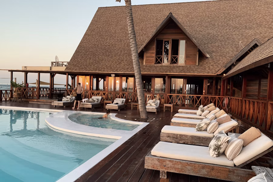Resort hotel with swimming pool